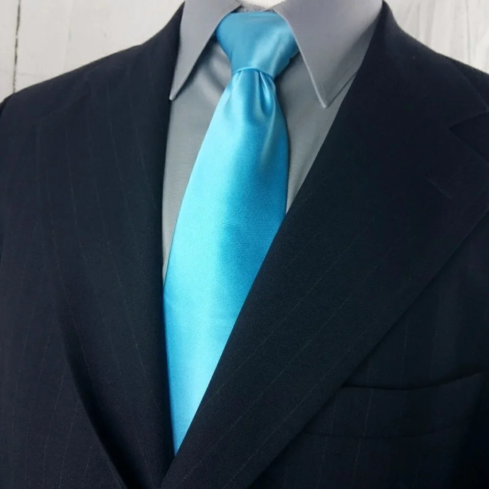 Chaps Ralph Lauren 42R Wool 3 Button Deep Blue Striped Suit Blazer Jacket